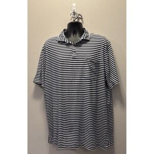 Ralph Lauren Polo Black stripes short sleeve polo shirt with pocket  Extra Large